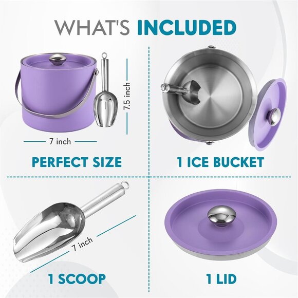 Home Party Metal Insulation Double Wall Stainless Steel (1 Set(Ask Color) - Picture 7 of 7